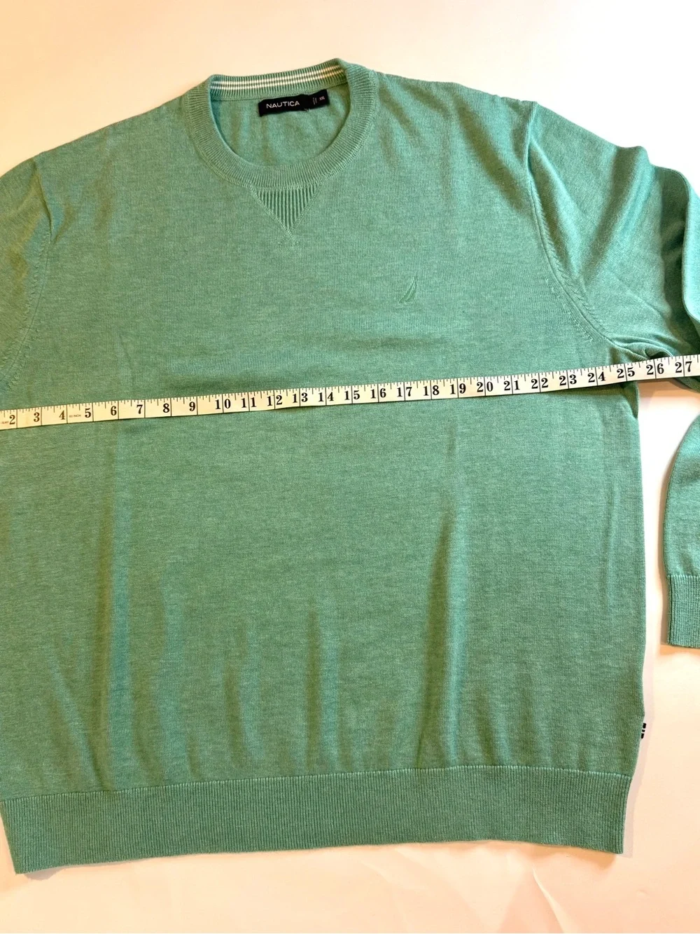 NAUTICA Men's Crew Neck Knit Pullover Sweater Size XXL Green